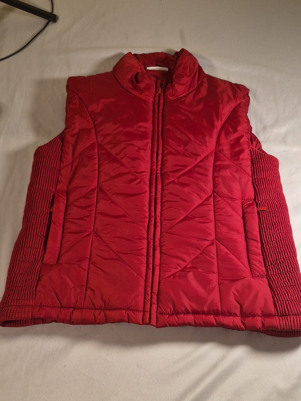 Yessica Brand Red Quilted Puffer Vest Small